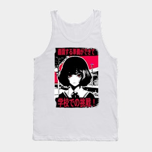 manga -style high school girl Tank Top